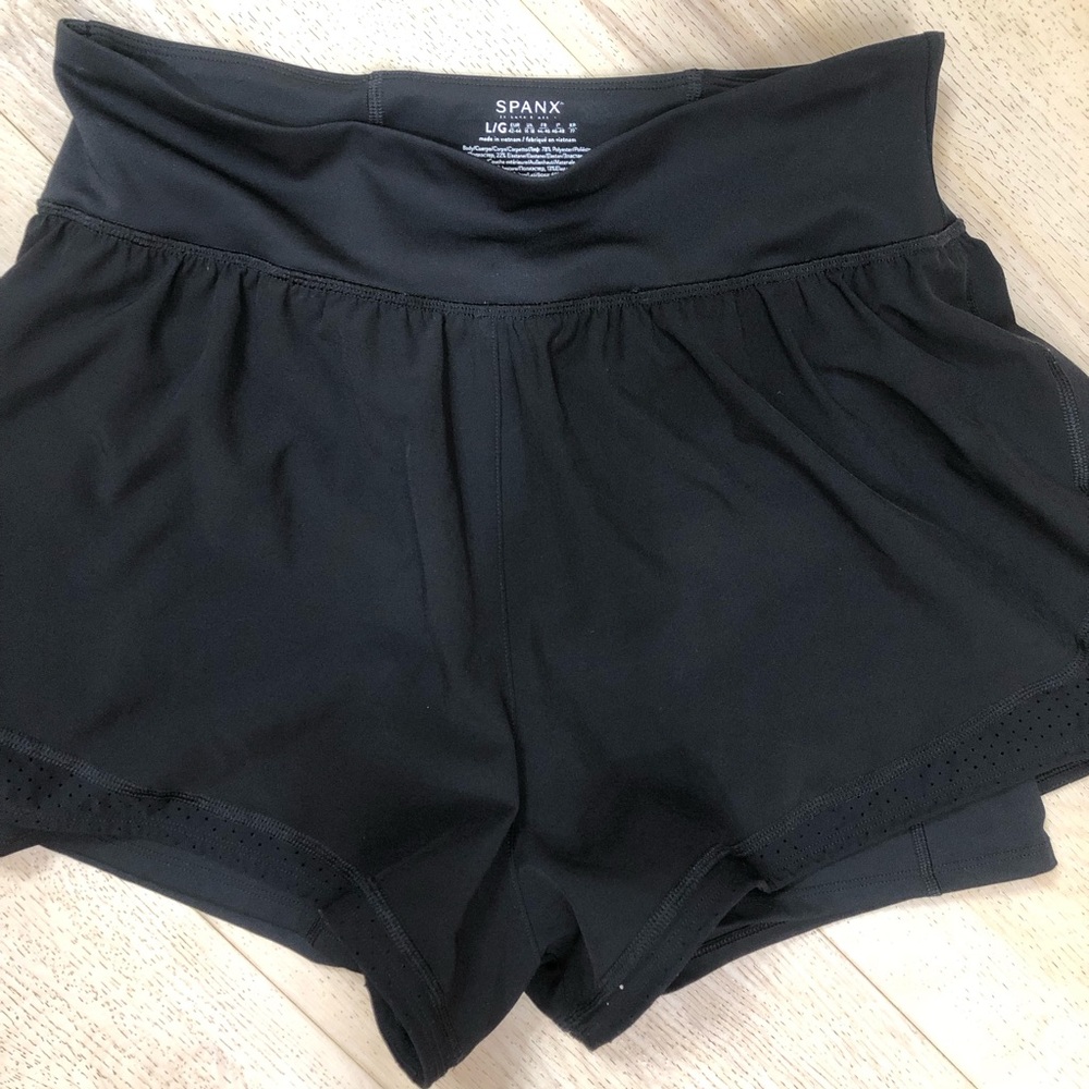 SPANX Black High-Waist Shaping Shorts